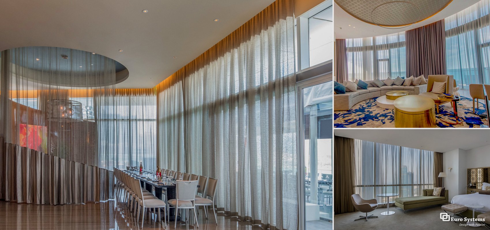 Euro Systems® Draperies and Curtains, Dubai, Abu Dhabi, Sharjah, Ajman, UAE, Doha, Qatar, KSA